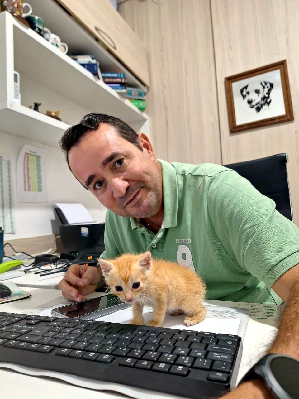 Dr. Kleber com filhote